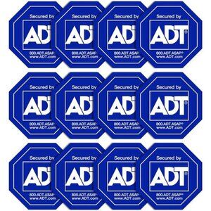 ADT Stickers 12 Pack Security Camera HD Printed Waterproof Window Yard Sign NEW